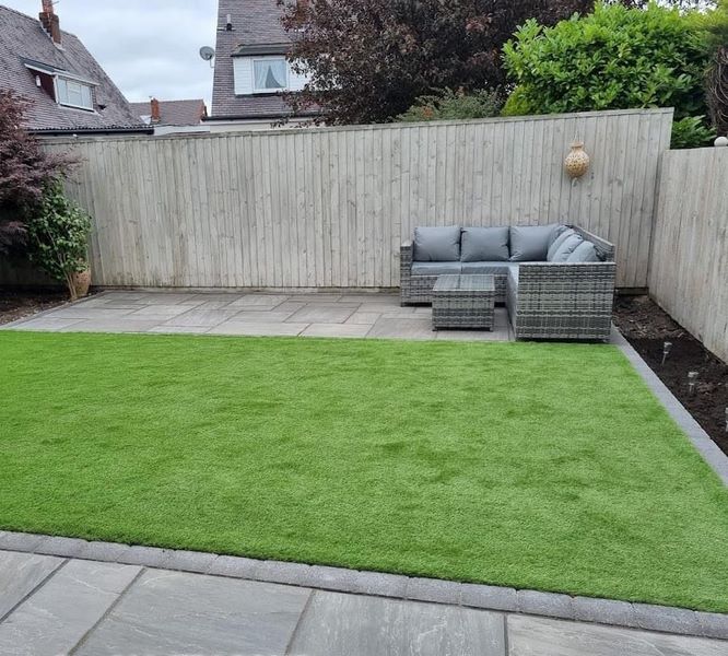 watford block paved driveway artificial grass 09